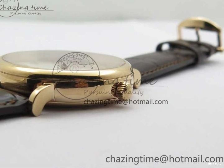 MIROTIME 0415 Stylish Portofino IW459402 RG MKS 1:1 Best Edition White Dial on Brown Leather Strap Miyota 7084